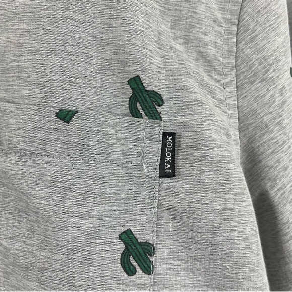 M MOLOKAI SURF XL Shirts Fun Hawaiian Short Sleeve Shirt Cactus Desert Summer - Picture 3 of 7